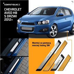 Universal sill trims for Chevrolet Aveo Hatchback II T300 KL1T 2011-2020 SP
