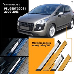 Listwy progowe uniwersalne do Peugeot 3008 I T8 T84 2009-2016 sta