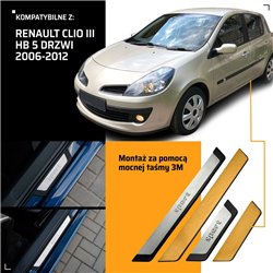 Listwy progowe uniwersalne Renault Clio Hatchback III BR/CR X85 2005-201