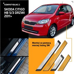 Listwy progowe uniwersalne Skoda Citigo Hatchback I AA NF1 2012-2020 EXC