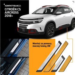 Universal sill trims for Citroen C5 Aircross I 2017- EXCLUSIVE steel