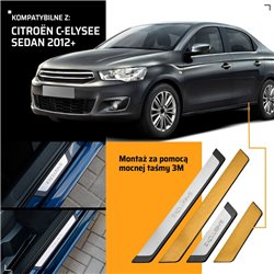 Universal sill trims for Citroen C-Elysee Sedan II D 2012-2020 EXCLUSIVE s