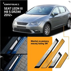 Listwy progowe uniwersalne SEAT Leon Hatchback III 5F 2012-2020 st