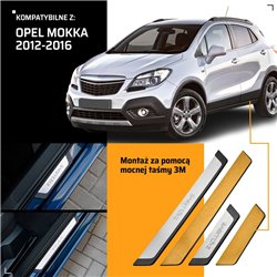 Listwy progowe uniwersalne do Opel Mokka A 2012-2016 | stal