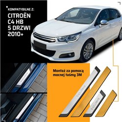 Universal sill trims for Citroen C4 Hatchback II NC B7 2010-2018 EXCLUSIVE