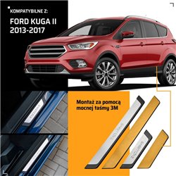 Universal sill trims for Ford Kuga II C520 DM2 2013-2017 EXCLUSIVE steel