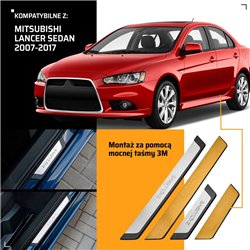 Universal sill trims for Mitsubishi Lancer Sedan VIII CY0 2007-2017 EXCLUSI