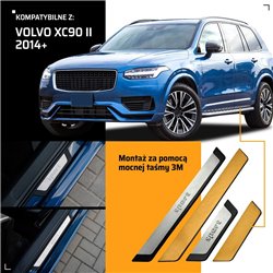 Listwy progowe uniwersalne do Volvo XC90 II 2015- SPORT stal