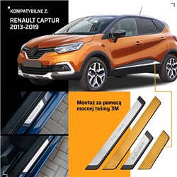 Universal sill trims for Renault Captur I J87 R 2013-2019 EXCLUSIVE steel
