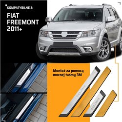 Universal sill trims for Fiat Freemont I JC JC49 2011-2016 EXCLUSIVE steel