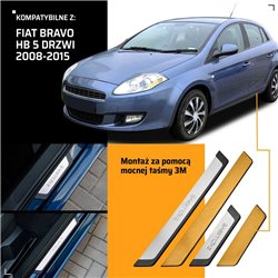 Universal sill trims for Fiat Bravo Hatchback II 198 2007-2014 EXCLUSIVE s