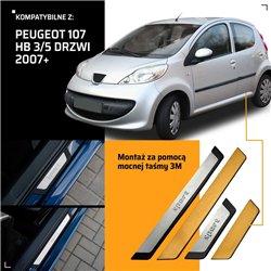 Listwy progowe uniwersalne Peugeot 107 Hatchback I AB10 P 2005-2014 SPOR