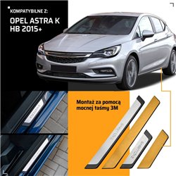 Listwy progowe uniwersalne Opel Astra Hatchback K B16 2015-2021 EXCLUSIV