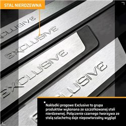 Universal sill trims for Opel Mokka X A J13 2016-2019 EXCLUSIVE steel