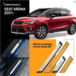 Listwy progowe uniwersalne do SEAT Arona I 2017- | EXCLUSIVE stal