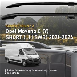 Relingi dachowe dzielone Opel Movano C Y L1H1 L1 SWB 2021-2024 Alu