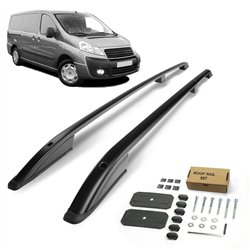Roof rails for Peugeot Expert II VF3 H1 L2 2007-2016 SKYPORT Aluminum Plas