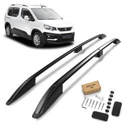Roof rails for Peugeot Rifter I K9 H1 L1 M 2018- SKYPORT Aluminum Plastic
