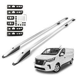 Roof rails for Nissan Primastar II J4 H1 L1 SWB 2021- SKYPORT Aluminum Pla