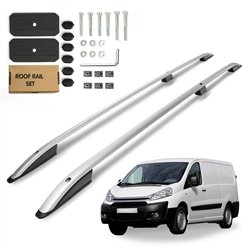 Roof rails for Citroen Jumpy II VF7 H1 L2 2007-2016 SKYPORT Aluminum Plast