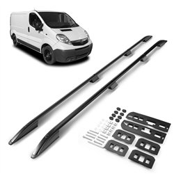 Roof rails for Opel Vivaro A X83 H1 L1 SWB 2001-2014 SKYPORT Aluminum Plas