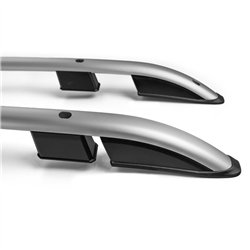 Roof rails for Jeep Renegade I BU 2014- SKYPORT Silver Aluminum Plastic