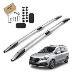 Roof rails for Mercedes EQT (W420) 2023- | SKYPORT Silver Aluminum Plastic