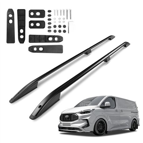 Roof rails for Ford Transit Custom II V710 H1 L2 LWB 2023- SKYPORT Aluminu