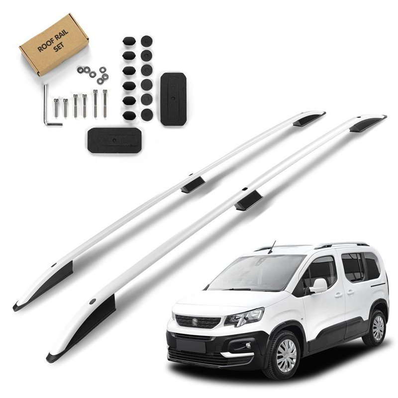 Roof rails for Peugeot Rifter I K9 H1 L1 M 2018- SKYPORT Aluminum Plastic