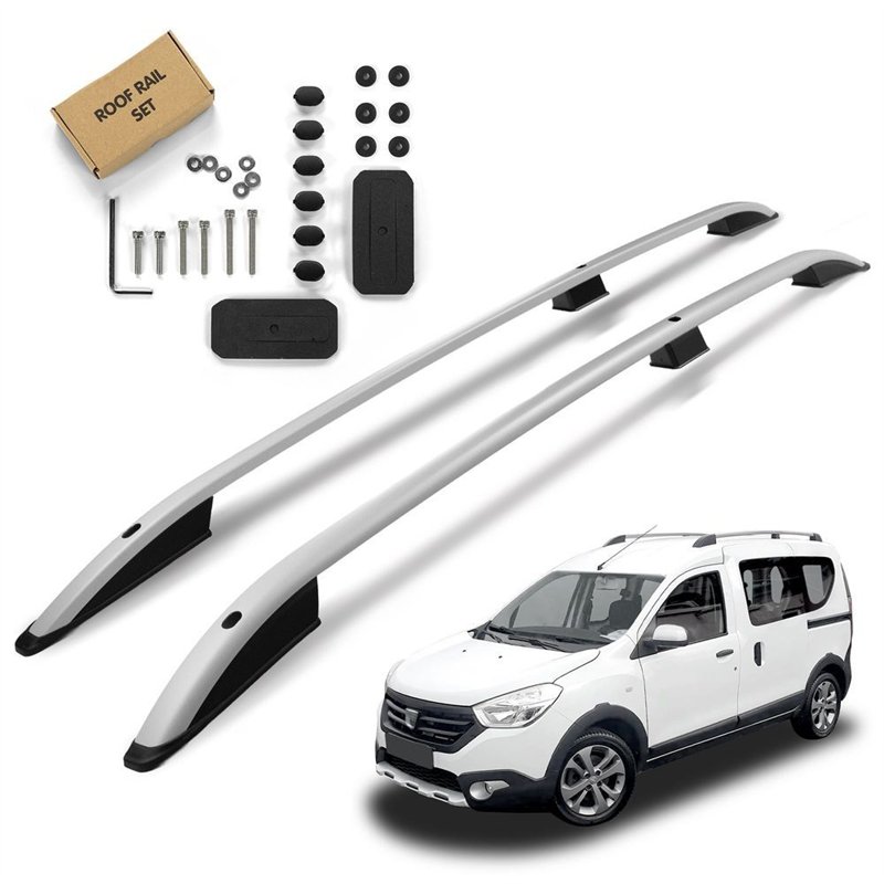 Roof rails for Dacia Dokker I KE K9K 2012-2021 SKYPORT Aluminum Plastic