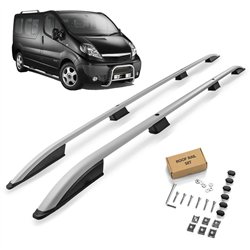 Roof rails for Opel Vivaro A X83 H1 L1 SWB 2001-2014 SKYPORT Aluminum Plas
