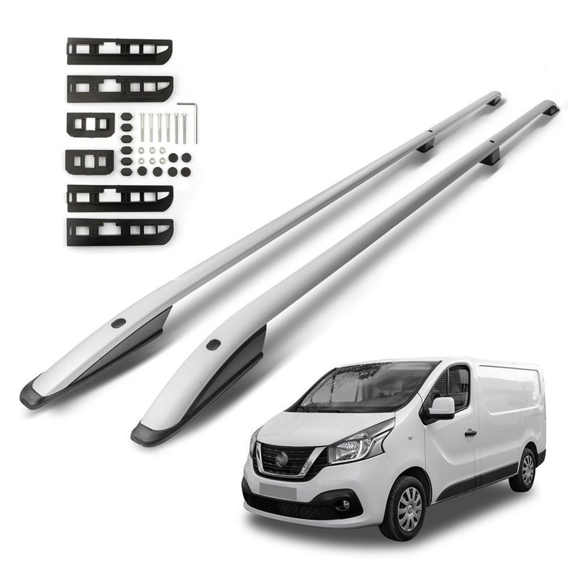 Roof rails for Nissan NV300 I J4 H1 L2 LWB 2016-2021 SKYPORT Aluminum Plas