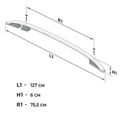 Roof rails for Volkswagen VW Amarok I 2H 4D 2010-2020 SKYPORT Aluminum Pla