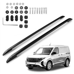 Roof rails for Ford Transit Courier II V769 2023- FLUSH Aluminum Plastic