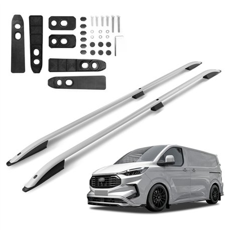 Relingi dachowe Ford Transit Custom II V710 H1 L2 LWB 2023- Alum