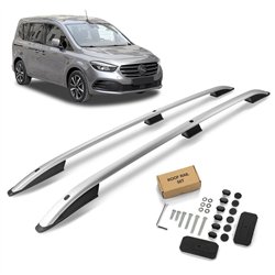 Roof rails for Mercedes T-Class W420 2022- SKYPORT Silver Aluminum Plastic