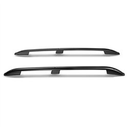 Roof rails for Fiat Qubo I 225 2008-2019 SKYPORT Black Aluminum Plastic