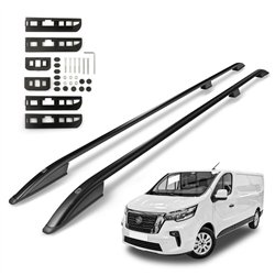 Roof rails for Nissan Primastar II J4 H1 L1 SWB 2021- SKYPORT Aluminum Pla