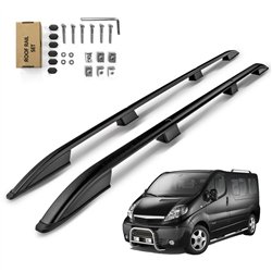 Roof rails for Opel Vivaro A X83 H1 L1 SWB 2001-2014 SKYPORT Aluminum Plas