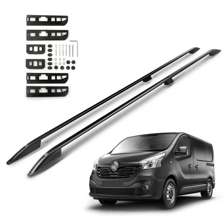 Roof rails for Renault Trafic III FG/JG H1 L2 Grand 2014- SKYPORT Aluminum
