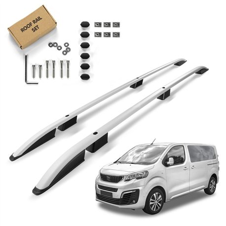 Roof rails for Peugeot Traveller I V H1 L2 Standard 2016- SKYPORT Aluminum