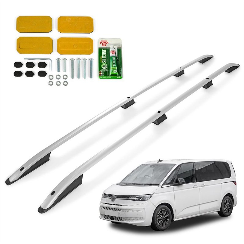 Relingi dachowe Volkswagen VW Multivan T7 H1 L1 SWB 2021- Alumin