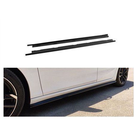 Side skirt extensions for Opel Astra-e Hatchback L C02 5D 2022- Black ABS