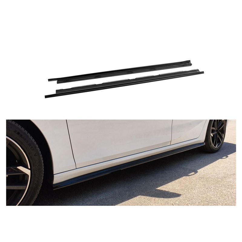 Side skirt extensions for Opel Astra-e Hatchback L C02 5D 2022- Black ABS