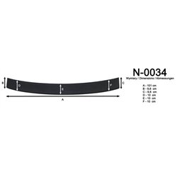 Listwa tylnego zderzaka Skoda Octavia Kombi III 5E PRE-FL 2013-2016 Komp