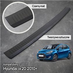 Rear bumper trim for Hyundai ix20 I JC 2010-2019 Black PUR composite PU