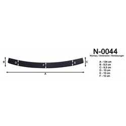 Rear bumper trim for Volkswagen VW Caddy IV SA DU 2015-2020 PUR composite