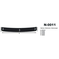 Listwa tylnego zderzaka Volkswagen VW Passat Sedan VI B6 3C 4D 2005-2010