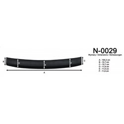 Listwa tylnego zderzaka Volkswagen VW Passat Variant Kombi VII B7 3C/36