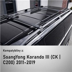Bagażnik dachowy do SsangYong Korando III CK C200 2011-2019 Alu